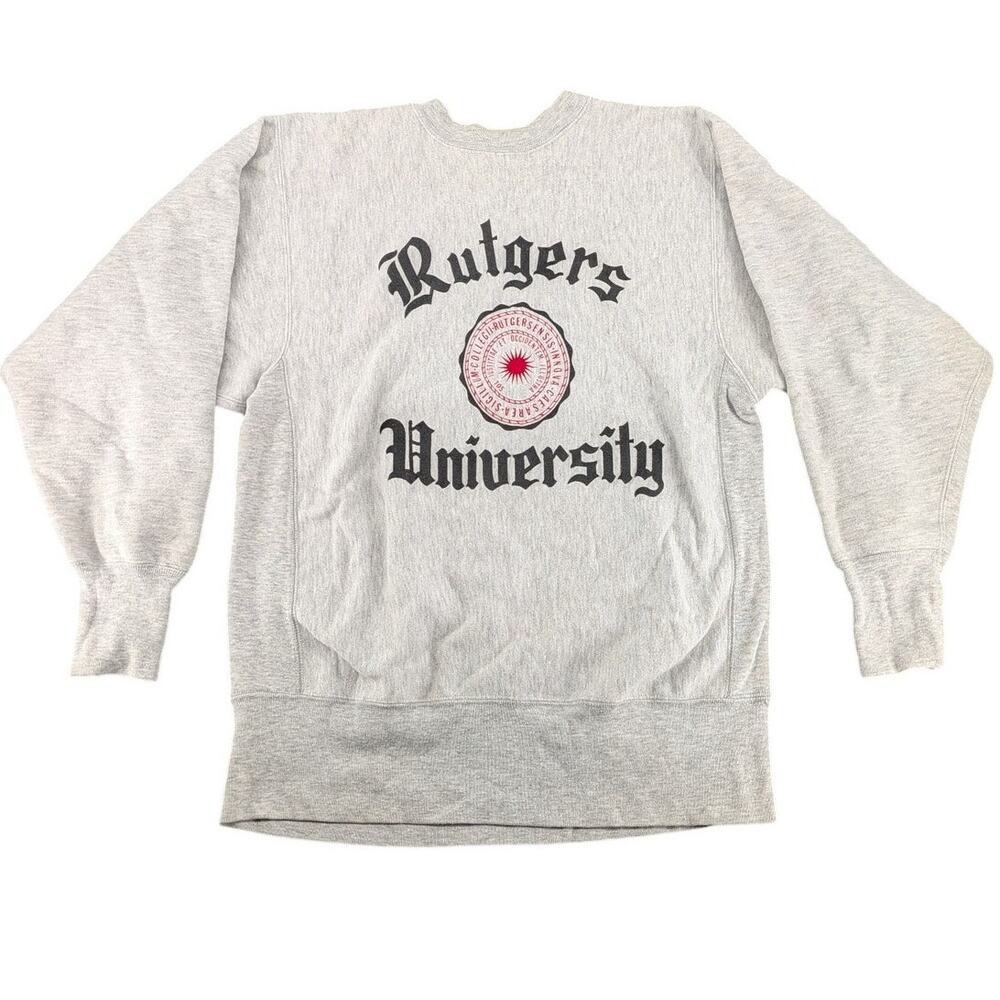 Vintage 90s Champion Reverse Weave Rutgers University Men's Large Sweatshirt
